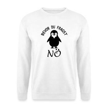 Funny finny - Unisex Pullover - Weiß - Vorne - Alina (178cm) & Michal (187cm)