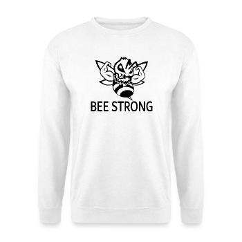 Funny bees - Unisex Pullover - Weiß - Vorne - Alina (178cm) & Michal (187cm)