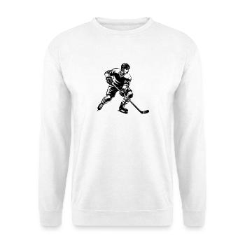 Eishockeyspieler - Unisex Pullover - Weiß - Vorne - Alina (178cm) & Michal (187cm)