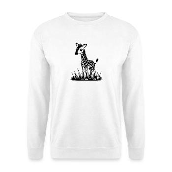 Süße Baby-Giraffen - Unisex Pullover - Weiß - Vorne - Alina (178cm) & Michal (187cm)