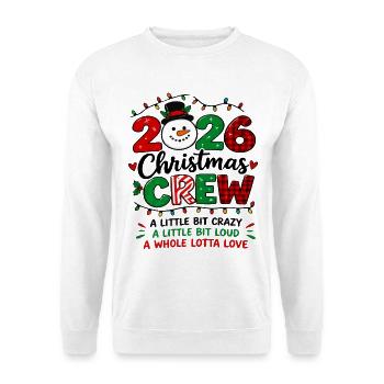 Christmas Crew 2026 Matching-Familienfeiertag - Unisex Pullover - Weiß - Vorne - Alina (178cm) & Michal (187cm)