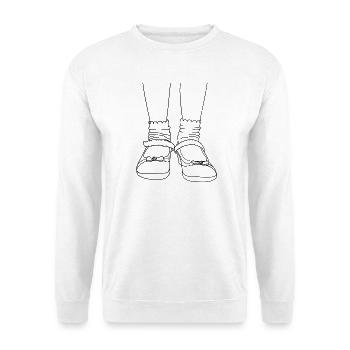 Süße Schuhe - Unisex Pullover - Weiß - Vorne - Alina (178cm) & Michal (187cm)