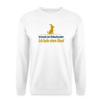 Kein Weihnachtswunder Ich habe einen Hund - Unisex Pullover - Weiß - Vorne - Alina (178cm) & Michal (187cm)