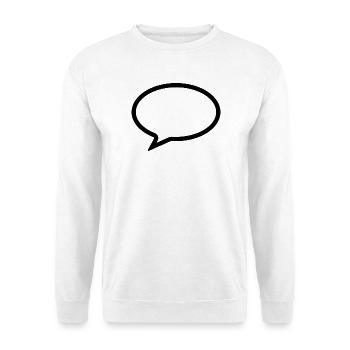 Sprechblase - leer - Unisex Pullover - Weiß - Vorne - Alina (178cm) & Michal (187cm)