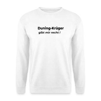 Dunning-Kruger - Unisex Pullover - Weiß - Vorne - Alina (178cm) & Michal (187cm)