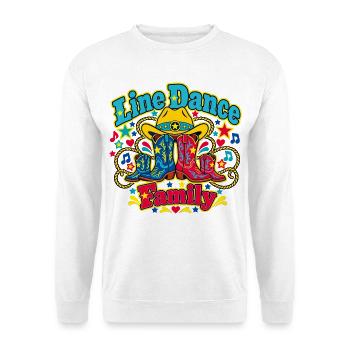 Line Dance Family Boots - Unisex Pullover - Weiß - Vorne - Alina (178cm) & Michal (187cm)
