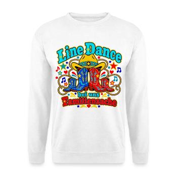 Line Dance Familienmotiv - Unisex Pullover - Weiß - Vorne - Alina (178cm) & Michal (187cm)
