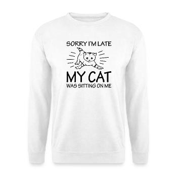 Cat cat  - Unisex Pullover - Weiß - Vorne - Alina (178cm) & Michal (187cm)
