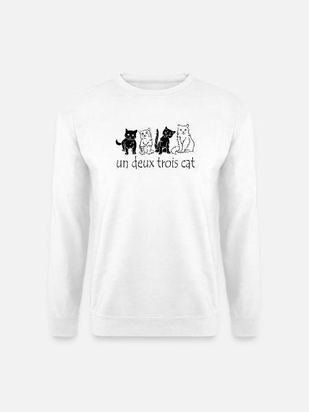 Cat cat - Unisex Pullover - Weiß