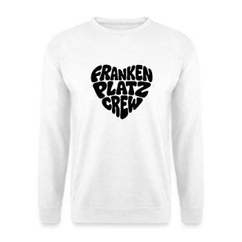 Frankenplatz Crew - Unisex Pullover - Weiß - Vorne - Alina (178cm) & Michal (187cm)