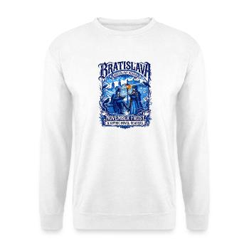 Bratislava November Frost Gothic Novel Readers - Unisex Pullover - Weiß - Vorne - Alina (178cm) & Michal (187cm)