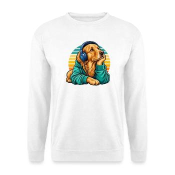 Golden Retriever Hundemama süße Haustierliebhaberin - Unisex Pullover - Weiß - Vorne - Alina (178cm) & Michal (187cm)
