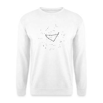 Sternzeichen Steinbock – das echte Sternbild - Unisex Pullover - Weiß - Vorne - Alina (178cm) & Michal (187cm)