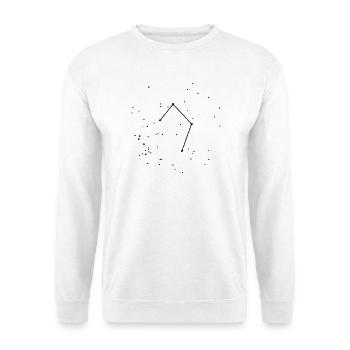 Sternzeichen Waage – das echte Sternbild - Unisex Pullover - Weiß - Vorne - Alina (178cm) & Michal (187cm)