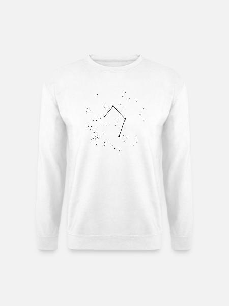 Sternzeichen Waage – das echte Sternbild - Unisex Pullover - Weiß