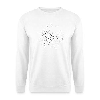 Sternzeichen Zwillinge – das echte Sternbild - Unisex Pullover - Weiß - Vorne - Alina (178cm) & Michal (187cm)