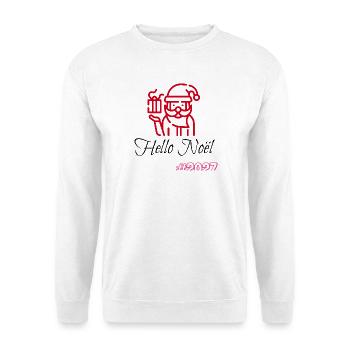 hello-nol---2027 - Unisex Pullover - Weiß - Vorne - Alina (178cm) & Michal (187cm)