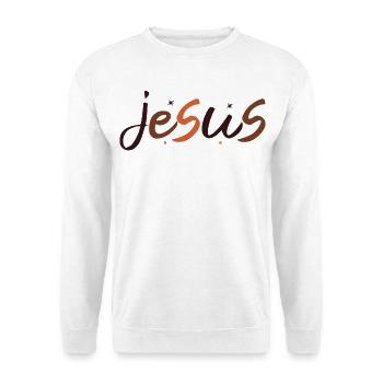 Jesus - Unisex Pullover - Weiß - Vorne - Alina (178cm) & Michal (187cm)