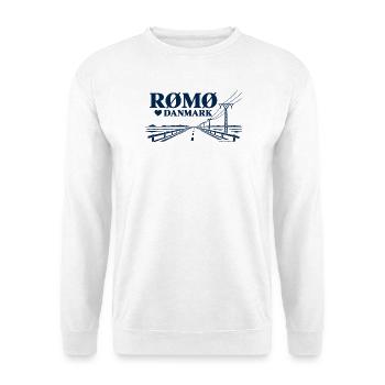 Rømø – Damm und Wattenmeer - Unisex Pullover - Weiß - Vorne - Alina (178cm) & Michal (187cm)