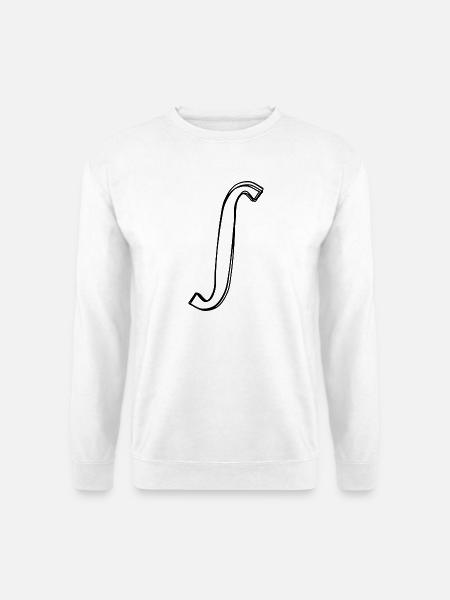 Integralzeichen handgezeichnet - Unisex Pullover - Weiß