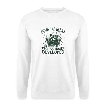 Everyone Relay – Professionally Developed - Unisex Pullover - Weiß - Vorne - Alina (178cm) & Michal (187cm)