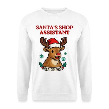 Santa's Reindeer Helfer-Tee - Unisex Pullover - Weiß - Vorne - Alina (178cm) & Michal (187cm)