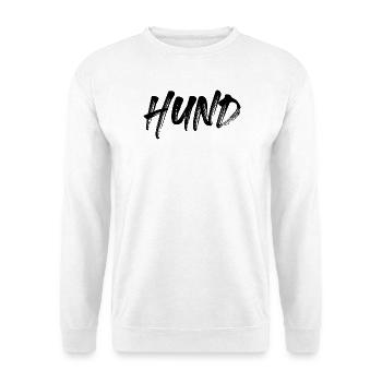 Hund - Unisex Pullover - Weiß - Vorne - Alina (178cm) & Michal (187cm)