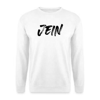 Jein - Unisex Pullover - Weiß - Vorne - Alina (178cm) & Michal (187cm)
