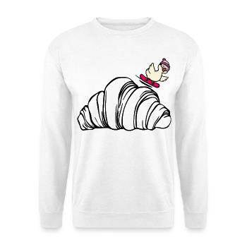 Goose Crescent Skifahren - Unisex Pullover - Weiß - Vorne - Alina (178cm) & Michal (187cm)