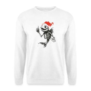 Merry Fishmass - Unisex Pullover - Weiß - Vorne - Alina (178cm) & Michal (187cm)