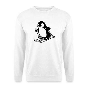 Skipinguin - Unisex Pullover - Weiß - Vorne - Alina (178cm) & Michal (187cm)