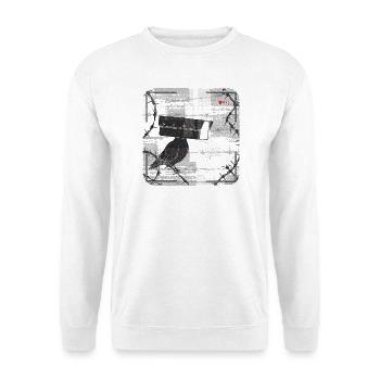 LIVE REC SOCIETY - Unisex Pullover - Weiß - Vorne - Alina (178cm) & Michal (187cm)