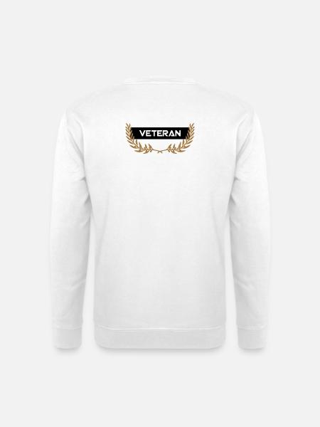Veteran Ehrung Schild - Unisex Pullover - Weiß
