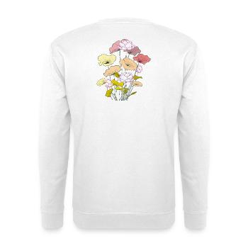 Blumenstrauß - Unisex Pullover - Weiß - Hinten - Michal (187cm)