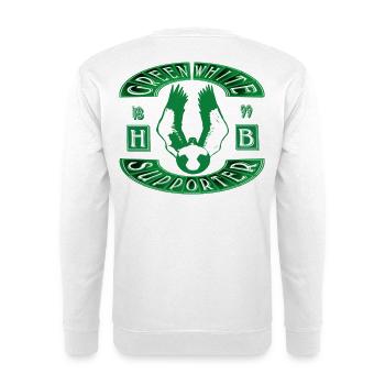 GREENWHITE SUPPORTER HB 1899 2 - Unisex Pullover - Weiß - Hinten - Michal (187cm)