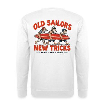 Old Sailors New Tricks Abschlag - Unisex Pullover - Weiß - Hinten - Michal (187cm)