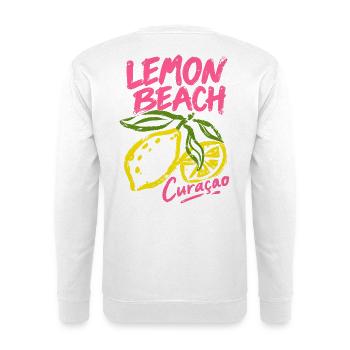 Lemon Beach Curacao - Unisex Pullover - Weiß - Hinten - Michal (187cm)