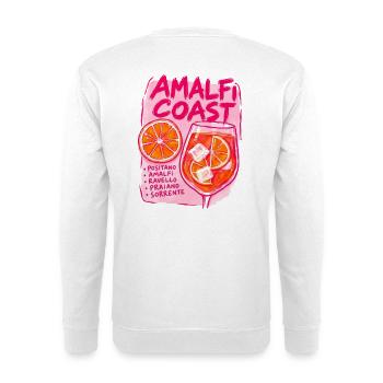 Amalfiküsten-Cocktails Rose - Unisex Pullover - Weiß - Hinten - Michal (187cm)