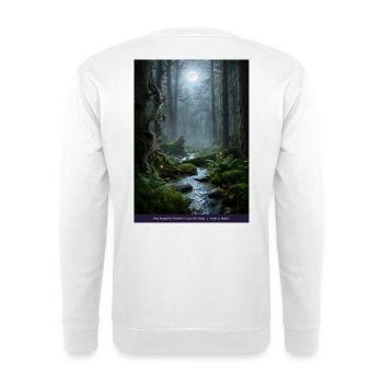 Mondnacht verzauberter Wald - Unisex Pullover - Weiß - Hinten - Michal (187cm)