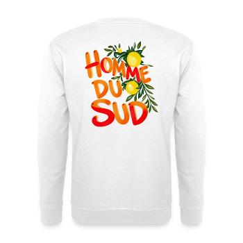 Southern Man Citrus Sun - Unisex Pullover - Weiß - Hinten - Michal (187cm)