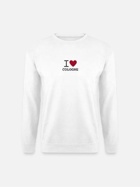 Ich liebe Köln bestickt - Unisex Pullover - Weiß