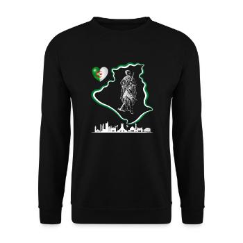 ALGERIEN - Unisex Pullover - Schwarz - Vorne - Alina (178cm) & Michal (187cm)