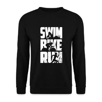 Triathlon Triathlet - Unisex Pullover - Schwarz - Vorne - Alina (178cm) & Michal (187cm)