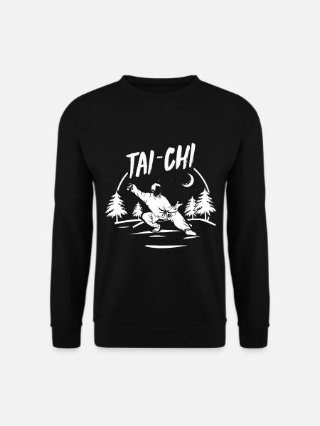 Meditativer Tai Chi Atemrhythmus - Unisex Pullover - Schwarz