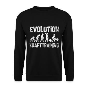 Ehrgeiziger Kraftsportler Hantelbank - Unisex Pullover - Schwarz - Vorne - Alina (178cm) & Michal (187cm)