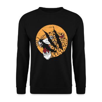 Gepardenflüsterer Wildtier Tier Tierpfleger - Unisex Pullover - Schwarz - Vorne - Alina (178cm) & Michal (187cm)