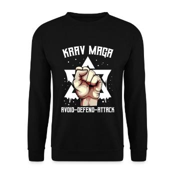 Krav Maga - Unisex Sweatshirt - black - Front - Alina (178cm) & Michal (187cm)
