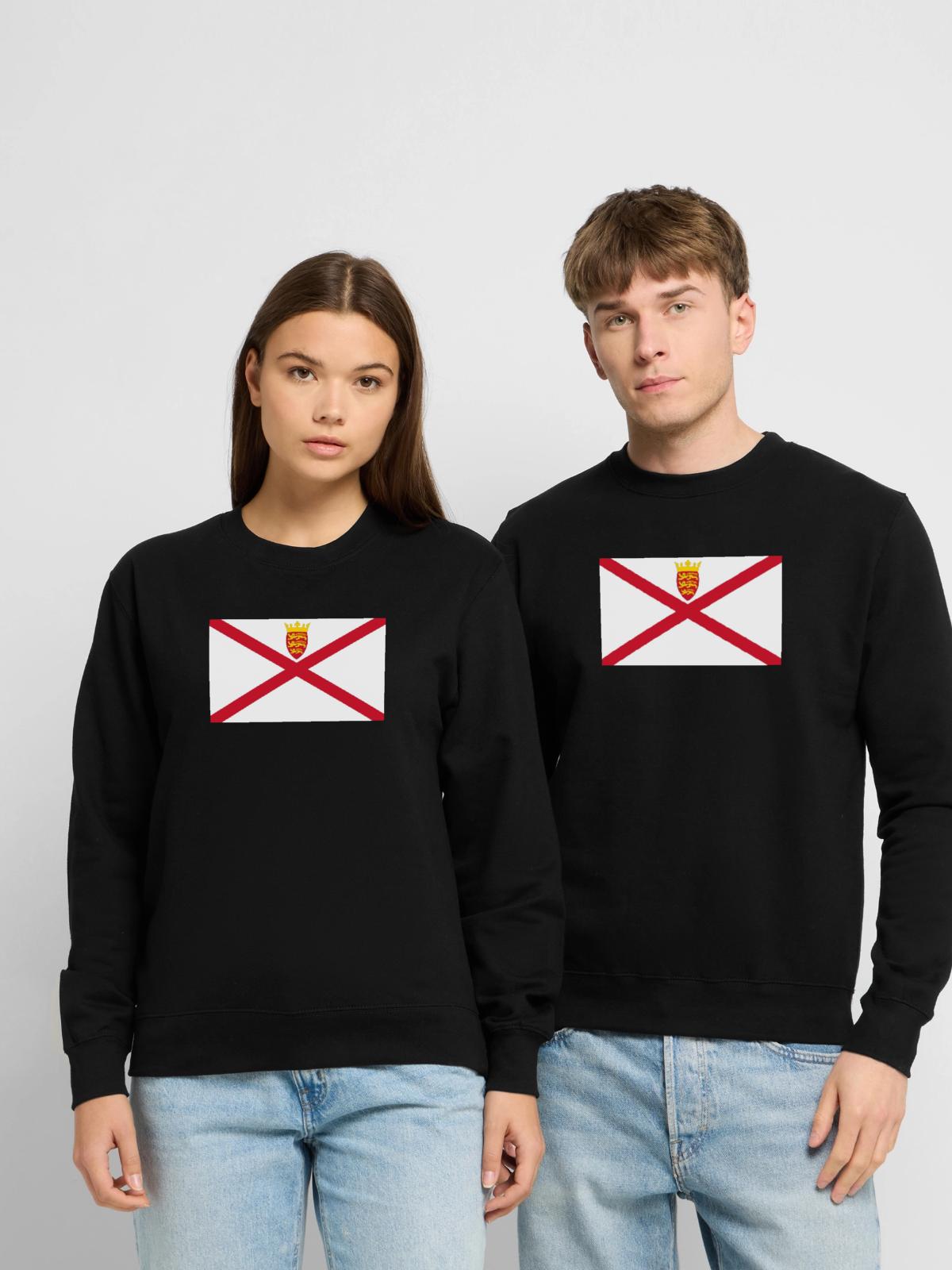 Jersey - Unisex Pullover - Schwarz - Vorne - Alina (178cm) & Michal (187cm)
