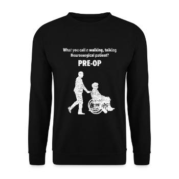 Fokussierter Neurochirurg Operationssaal - Unisex Pullover - Schwarz - Vorne - Alina (178cm) & Michal (187cm)