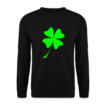 TREFLE. FREITAG, 13. - GLÜCK. - GLÜCK. Lotto. IRISH - Unisex Pullover - Schwarz - Vorne - Alina (178cm) & Michal (187cm)